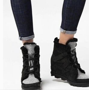 Womens Sorel Joan of Arctic Wedge II Winter Cozy Nubuck Waterproof Boots